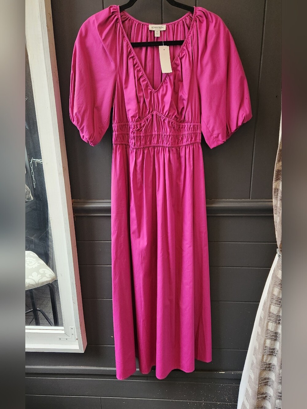 Nordstrom Puff Sleeve Midi Dress